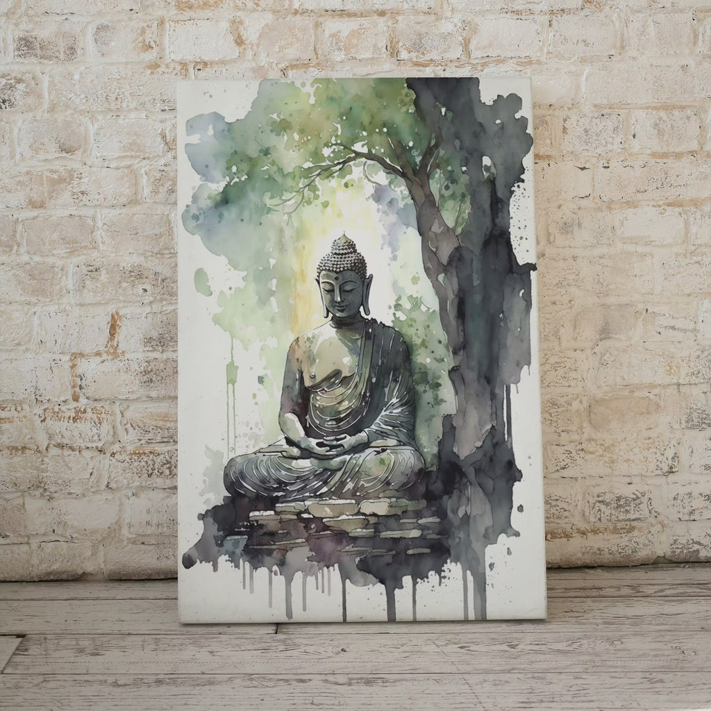 Buddha Under Tree. Zen Wall Art. PRINTABLE Wall Art. Watercolor Print. Buddhism Art. Instant Download Spiritual Wall Art. Asian Wall Art. #5