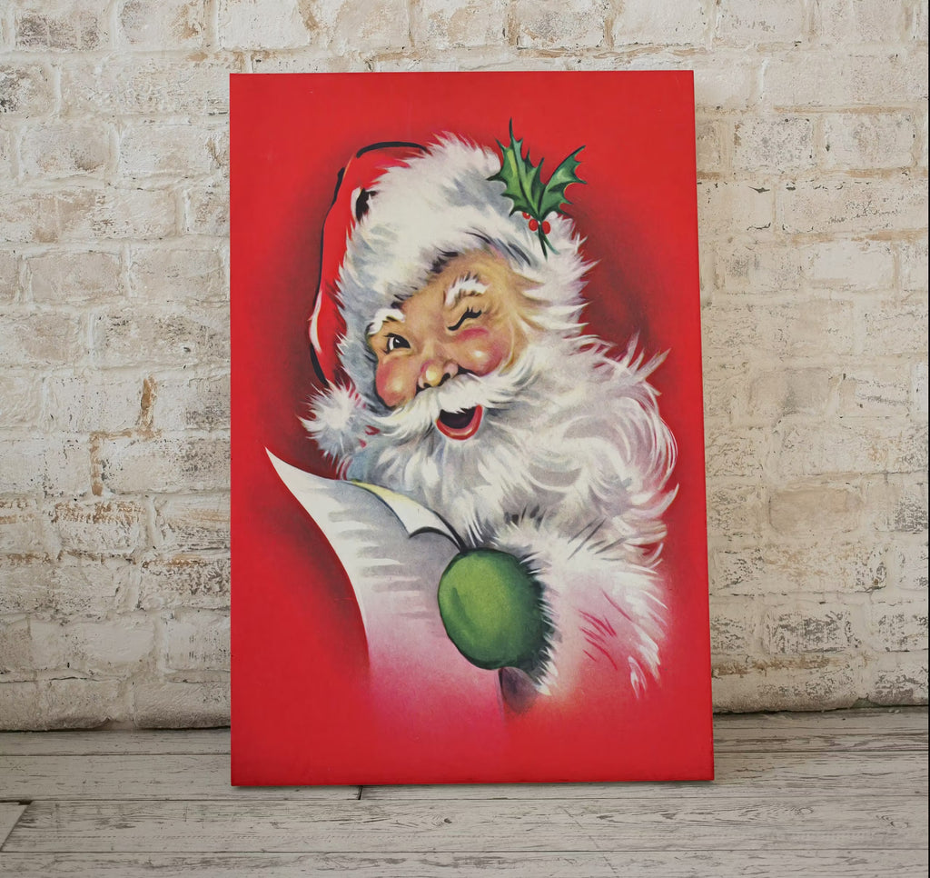 Vintage Santa Claus Illustration. Printable Wall Art