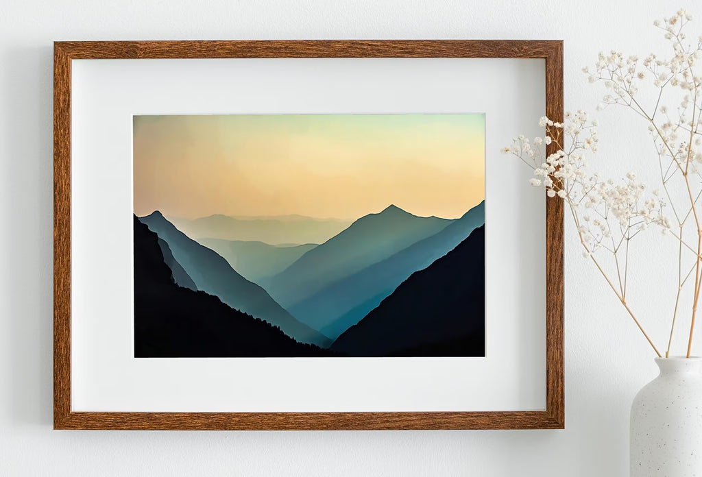 Evening in the Mountains Abstract Wall Art Digital Print. Abstract Print Instant Download Printable Wall Art Sage Green Minimalist Poster