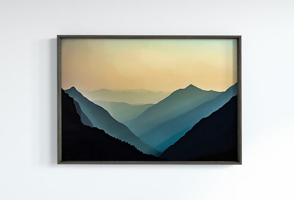 Evening in the Mountains Abstract Wall Art Digital Print. Abstract Print Instant Download Printable Wall Art Sage Green Minimalist Poster