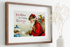 Retro Christmas Santa Claus Vintage Print