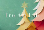 Pastel Colors Holiday Art. Paper Christmas Trees Print