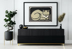 Included artwork preview showing first selection of artworks from A Sleeping Cat Vintage Art Nouveau Print Wall Art. Instant Download Cat Poster Retro Julie De Graag Printable Wall Art..
