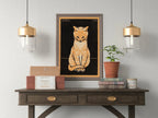Included artwork preview showing first selection of artworks from A Vintage Sitting Cat Painting Art Nouveau Print Wall Art..