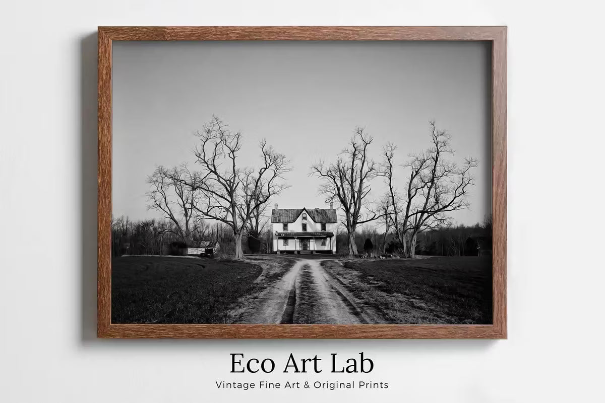 Abandoned Haunted House Halloween Print. Halloween Printable Wall Art. Scary Halloween Painting. Instant Download Art Print. Fall Decor