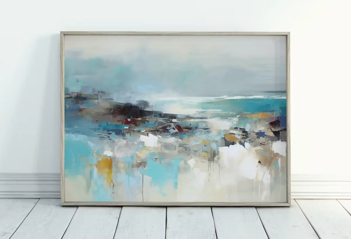 Abstract Art Acrylic Painting. Large WalArt Decor, Colorful Prints, Downloadable File for Office Decor Room Decor. Perfect Housewarming Gift