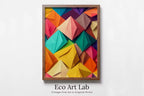 Abstract Colorful 3D Paper Texture Art.