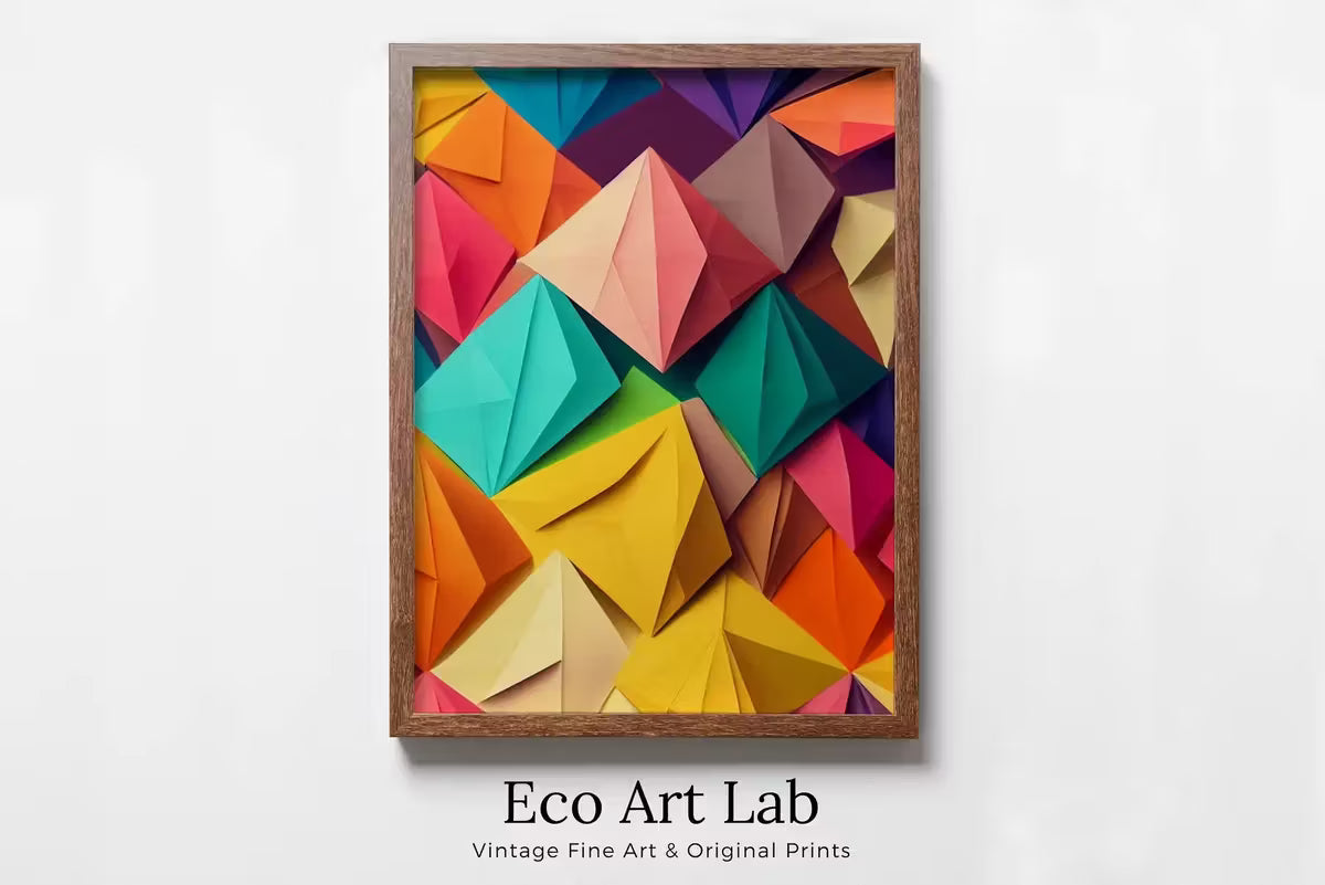 Abstract Colorful 3D Paper Texture Art.