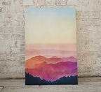 Abstract Evening in the Mountains Wall Art Digital Print. Abstract Print Instant Download Printable Wall Art Sunset Colors Minimalist Poster