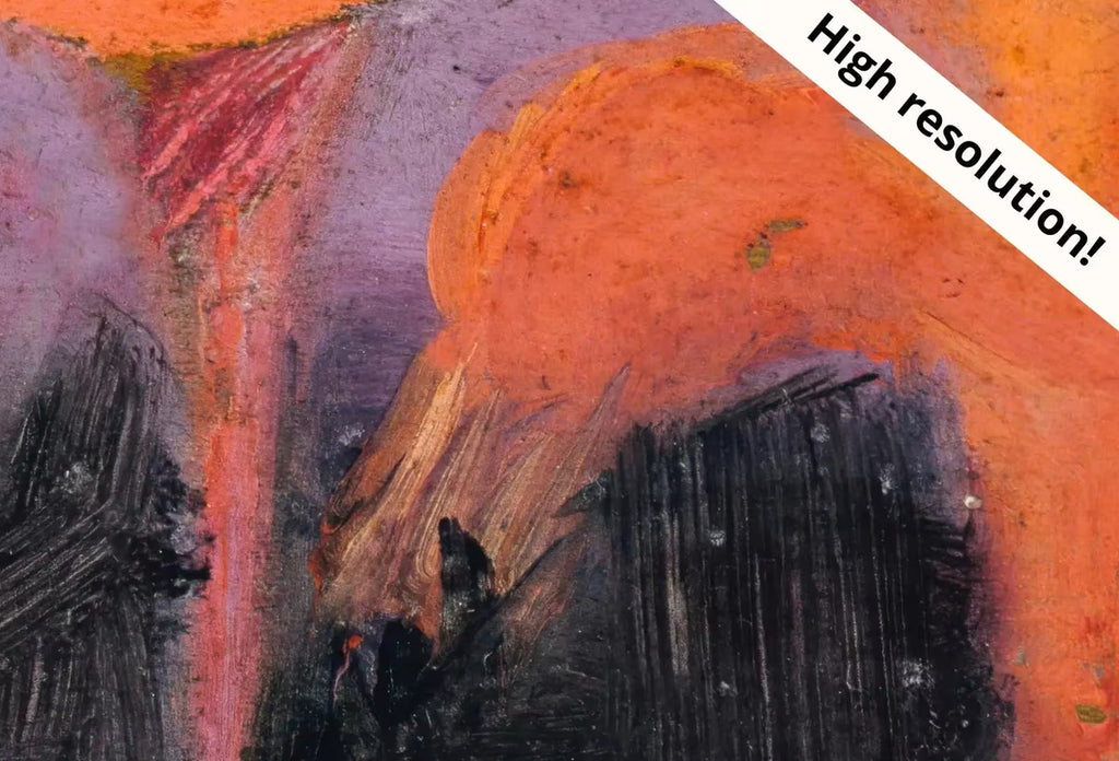 Abstract Flamingo Painting Digital Art Print Tropical Decor. Instant Download Flock of Flamingos Moody Poster. Printable Tropical Wall Art.