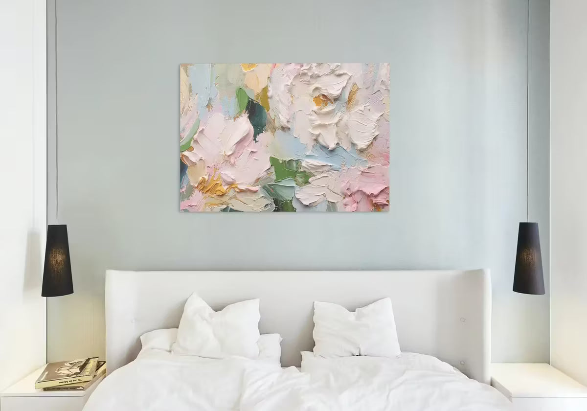 Abstract Flowers Painting | Printable Wall Art | Textured Wall Art | Vibrant Abstract Floral | Heavy Textured Painting | Floral Texture Art