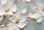 Detail view of artwork from Abstract Flowers Painting. (variation 14)