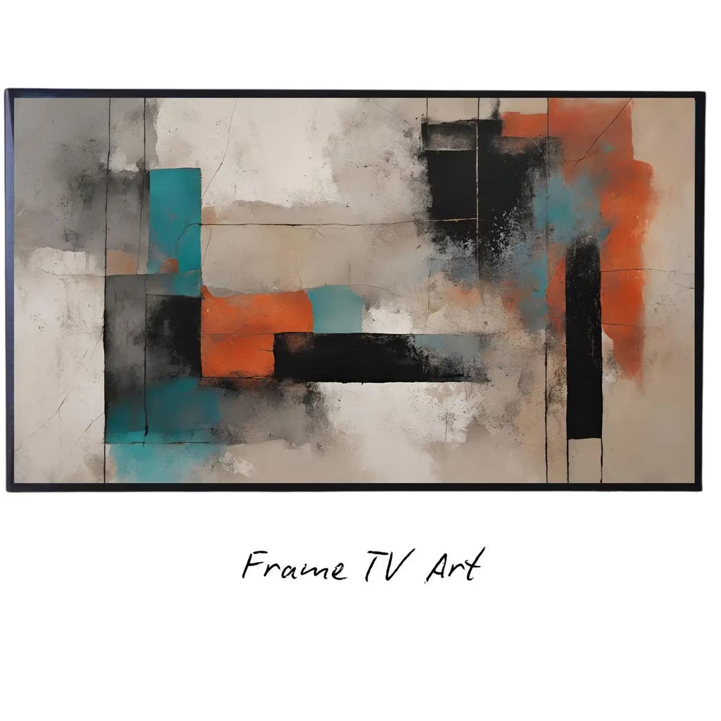 Abstract Geometric Art For Frame TV. Minimalist Home Decor For Stylish Living Space. Unique Interior Design For Artistic TV Display – Frame TV  Art