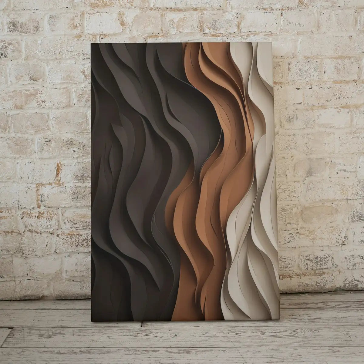Detail view of artwork from Abstract Painting 3D Texture Art Minimalist Boho Wall Art. Modern Contemporary Wall Art Print. Large Abstract Printable Art. Neutral Art. (variation 2)