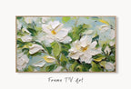 Abstract Samsung Frame TV Art | Textured Wall Art | Oil Painting | Heavy Textured Painting | Vibrant Abstract Floral Art | Art For Frame Tv – Frame TV  Art