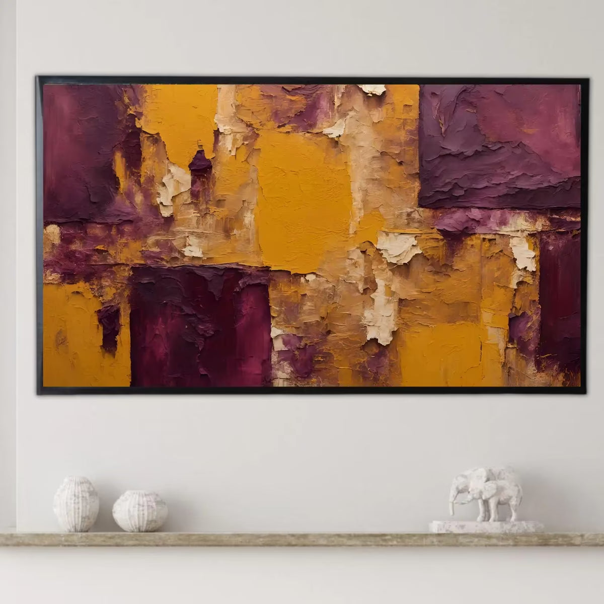 Abstract Textured Painting Modern. Stylish Home Decor 4K. Samsung Frame TV Art Design – Frame TV  Art