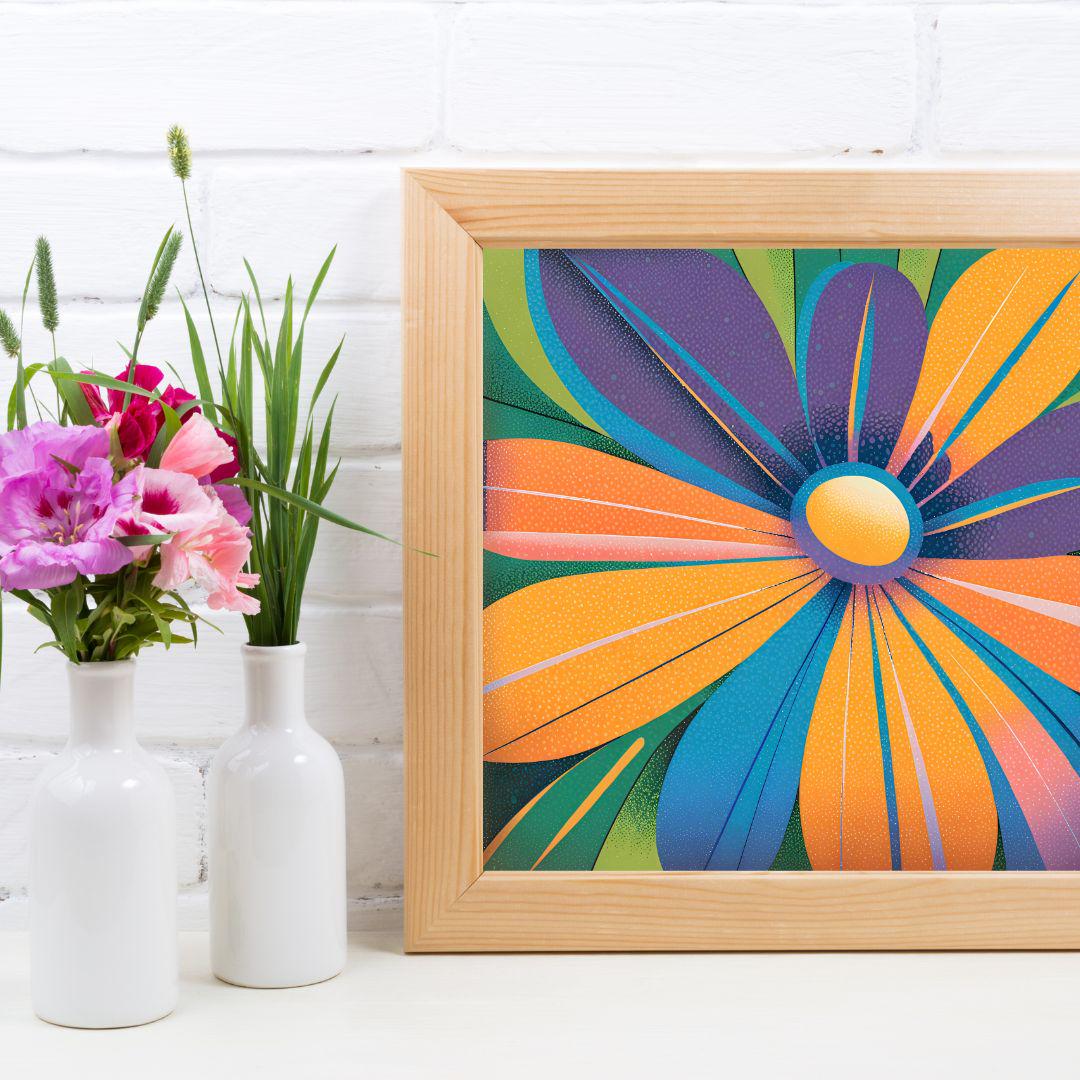 Abstract Wall Art For Colorful Home Decor | Watercolor Printable Modern Art | Artistic Digital Flower Painting Decor – Printable Wall Art Digital Download – Digital Download