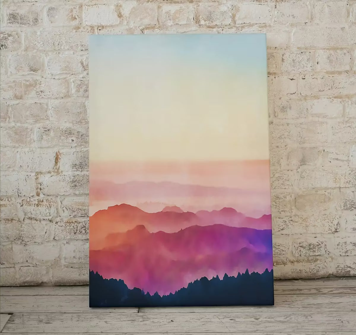 Abstract Wall Evening in the Mountains Art Digital Print. Abstract Print Instant Download Printable Wall Art Sunset Colors Minimalist Poster – Printable Wall Art Set