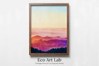 Detail view of artwork from Abstract Wall Evening in the Mountains Art Digital Print. Abstract Print Instant Download Printable Wall Art Sunset Colors Minimalist Poster. (variation 1)