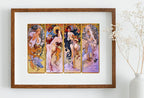 Included artwork preview showing first selection of artworks from Alphonse Mucha Print Art Nouveau Poster. Vintage Painting Famous Art Print. Seasons Women Illustration. Printable Wall Art.