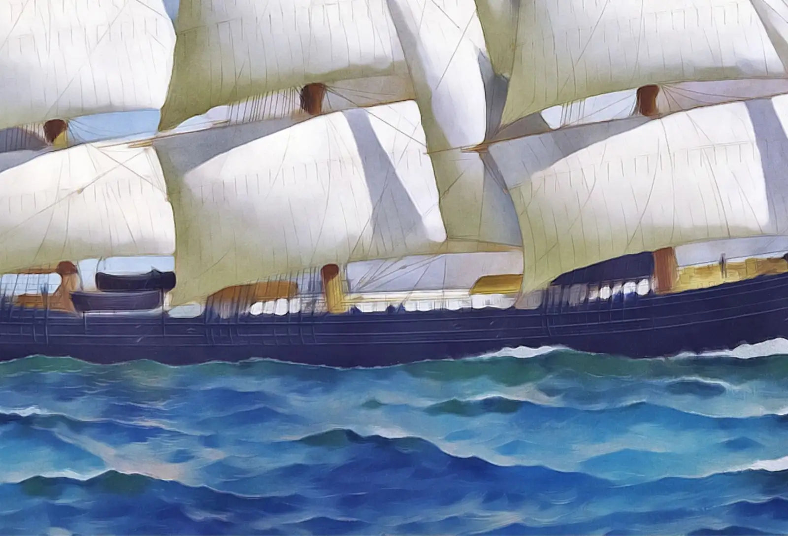 Second included artwork preview from American Clipper Ship at Full Sail, Sailboat Print, Printable Wall Art Prints, Digital Print Nautical Wall Decor Vintage Wall Art Boat Print featuring various scenes.