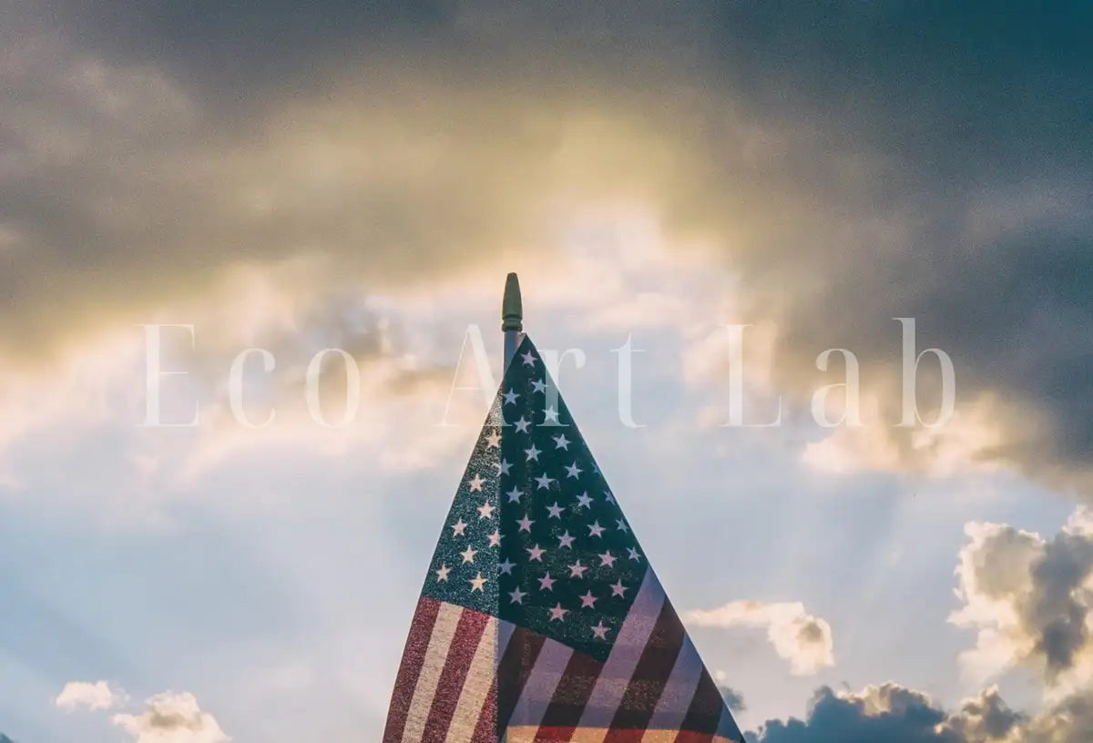 Second included artwork preview from American Flag at Sunset. Independence Day 4th of July Decor. Patriotic Art. Printable Wall Art. USA Flag Digital Download. Printable Poster featuring various scenes.