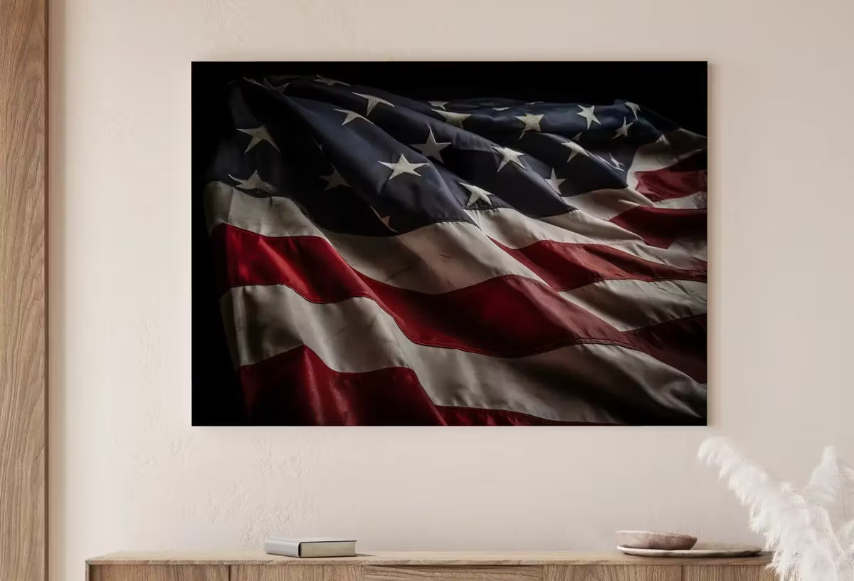 American Flag Printable Wall Art. Patriotic Decor. USA Art. Distressed Flag Printable Poster. United States Flag  Art. – Printable Wall Art