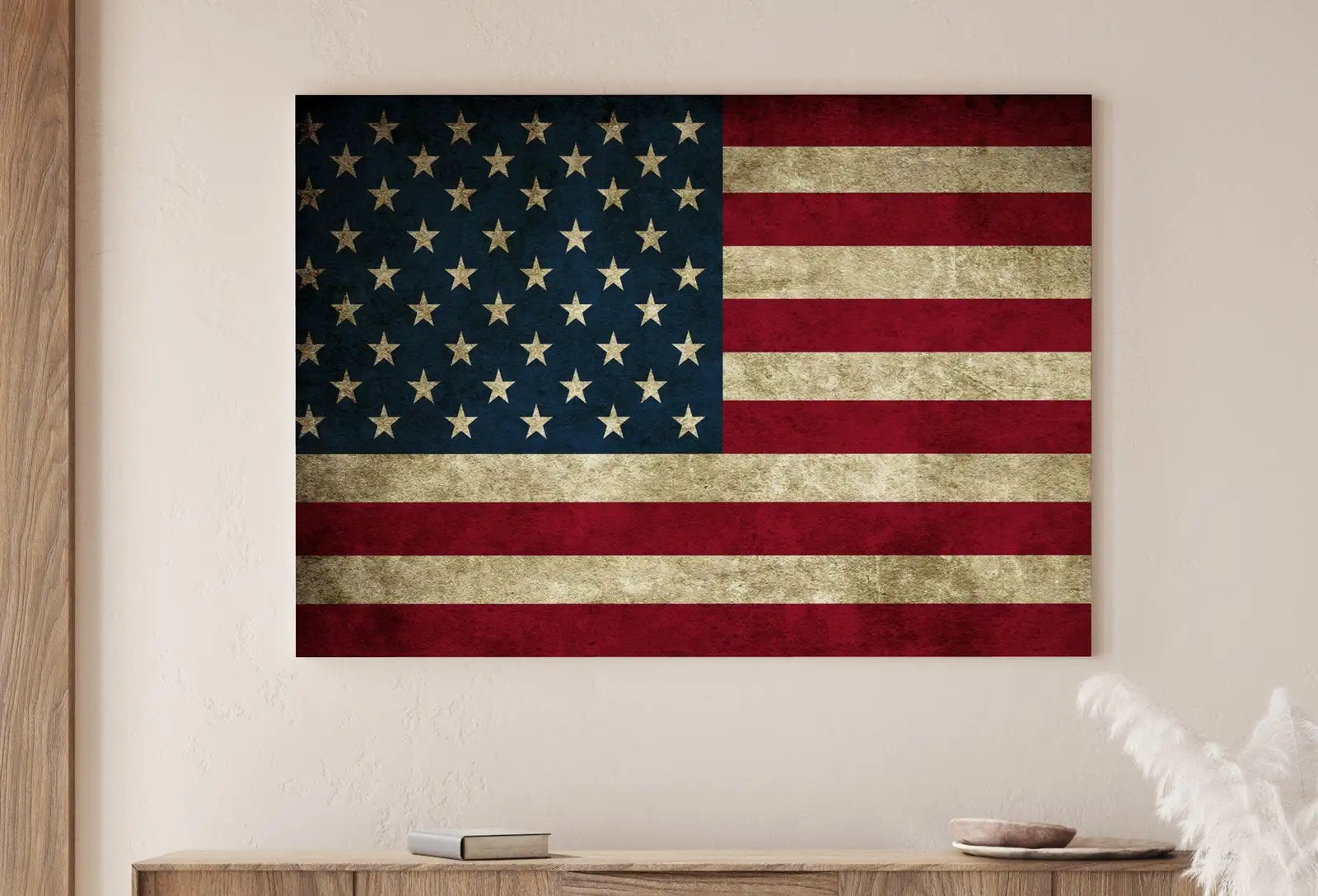 Second included artwork preview from American Flag Printable Wall Art. Patriotic Decor. USA Art. United States Flag Digital Download Art. Distressed Flag Printable Poster. featuring various scenes.