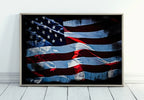 Included artwork preview showing first selection of artworks from American Flag Printable Wall Art. United States Flag Digital Download Art. Distressed Flag Printable Poster. Patriotic Decor. USA Art.