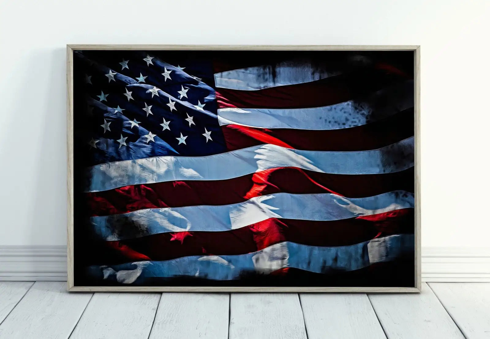 Included artwork preview showing first selection of artworks from American Flag Printable Wall Art. United States Flag Digital Download Art. Distressed Flag Printable Poster. Patriotic Decor. USA Art.