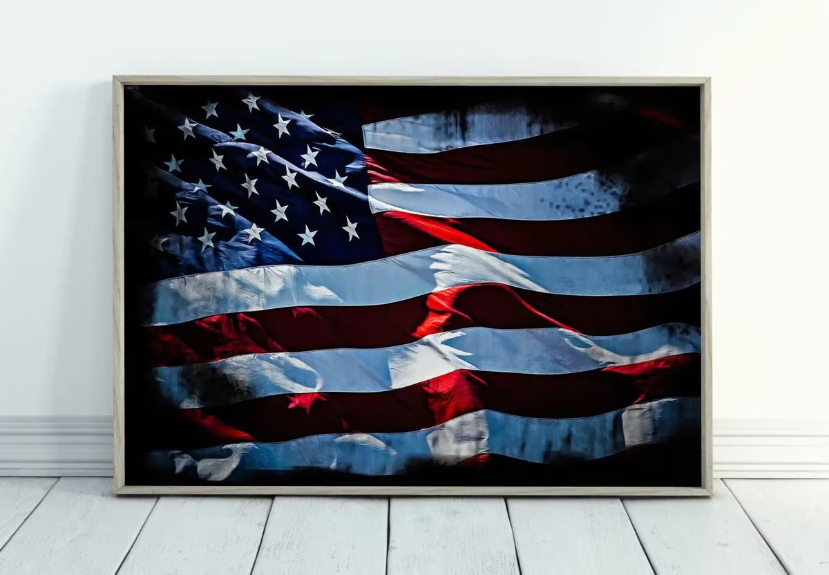 American Flag Printable Wall Art. United States Flag  Art. Distressed Flag Printable Poster. Patriotic Decor. USA Art – Printable Wall Art