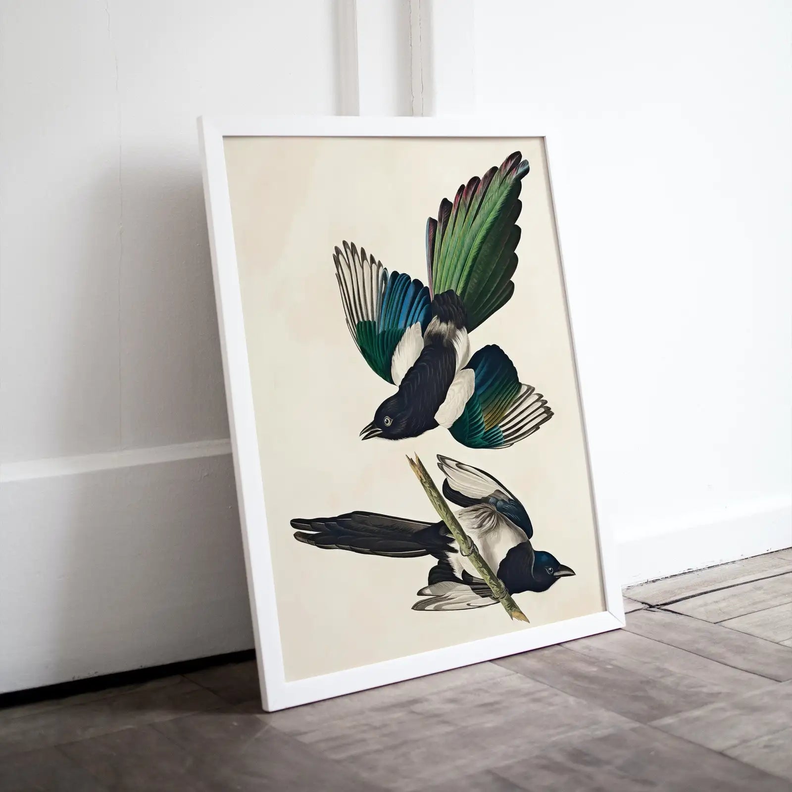 Included artwork preview showing first selection of artworks from American Magpie Vintage Bird Painting Printable Wall Art. Wildlife Nature Colorful Tropical Decor. Instant Download. Bird Poster Art Print.
