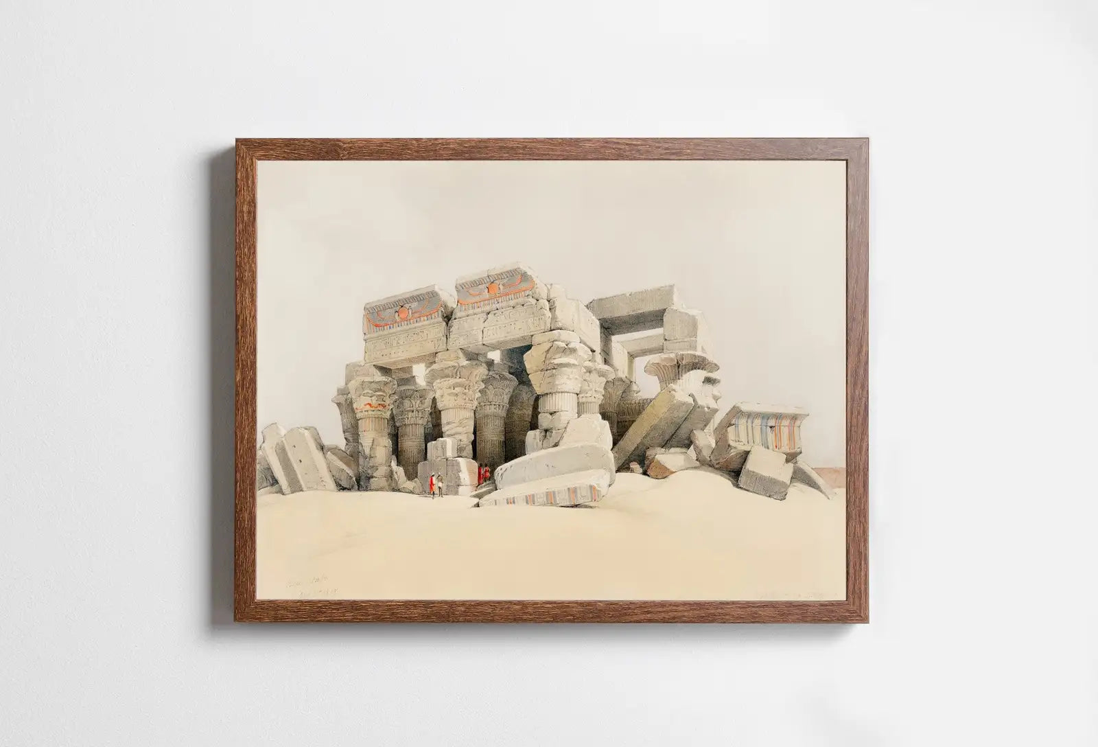 Included artwork preview showing first selection of artworks from Ancient Egyptian Kom Ombo Remains Wall Art Print. Antique Printable Wall Art. Vintage Egyptian Architecture Landscape. Digital Download.