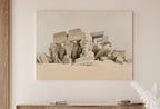 Second included artwork preview from Ancient Egyptian Kom Ombo Remains Wall Art Print. Antique Printable Wall Art. Vintage Egyptian Architecture Landscape. Digital Download featuring various scenes.
