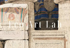 Ancient Egyptian Wall Art. Dendera Egyptian Temple Exterior. Egyptian Hieroglyphics Printable Vintage Egyptian Architecture  – Printable Wall Art