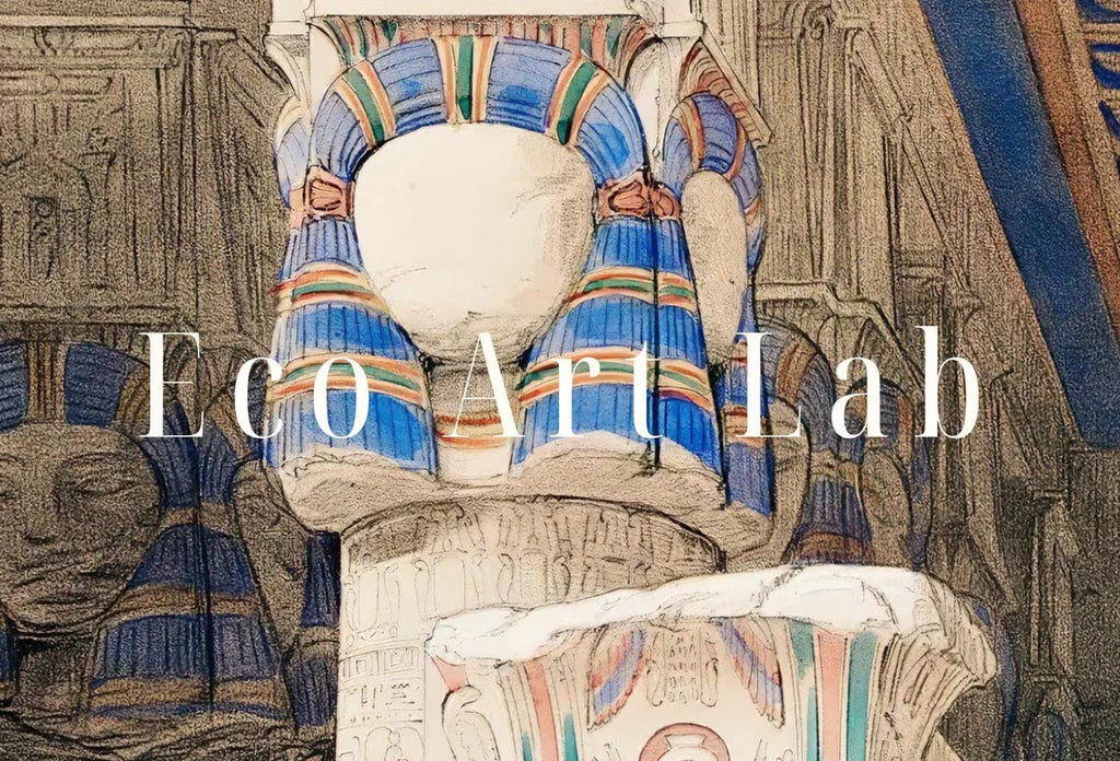 Ancient Egyptian Wall Art. Dendera Egyptian Temple Exterior. Egyptian Hieroglyphics Printable Vintage Egyptian Architecture  – Printable Wall Art