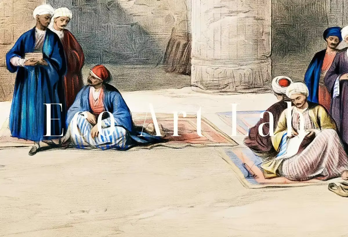 Ancient Egyptian Wall Art. Egyptian Nubia Temple Interior. Egyptian Hieroglyphics. Printable Vintage Egyptian Architecture  – Printable Wall Art