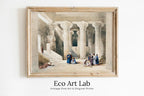 Framed view of Ancient Egyptian Wall Art. Egyptian Nubia Temple Interior. Egyptian Hieroglyphics. Printable Vintage Egyptian Architecture Digital Download – printable wall art digital download.