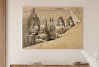Second included artwork preview from Ancient Egyptian Wall Art. Egyptian Temple Gods Statues. Egyptian Mythology Print. Printable Art Vintage Egyptian Landscape Digital Download featuring various scenes.