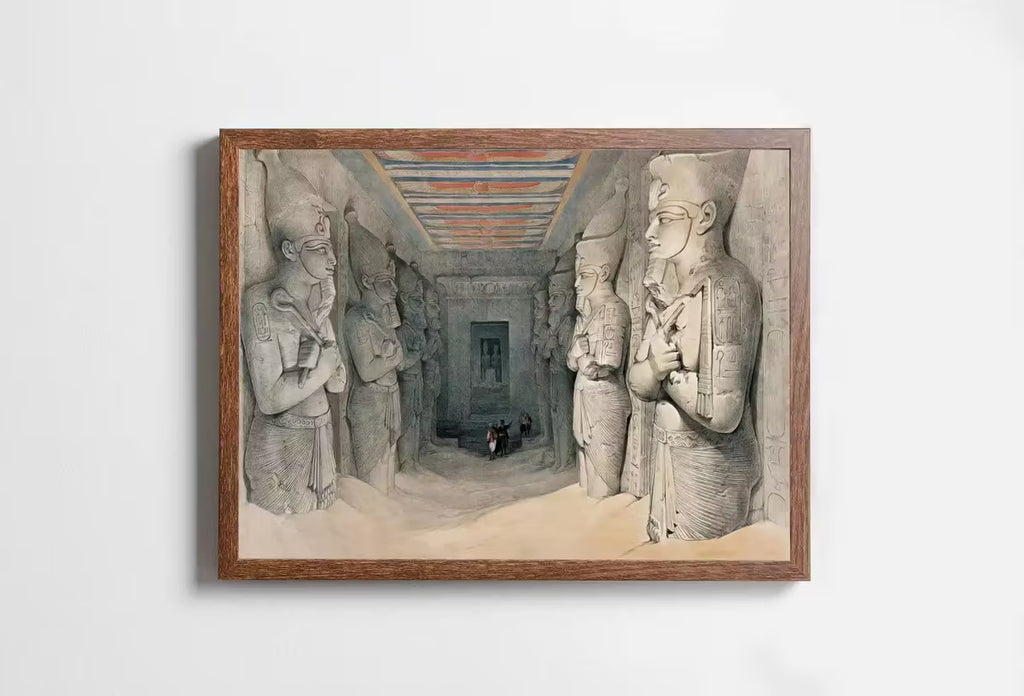 Ancient Egyptian Wall Art. Egyptian Temple Gods Statues. Egyptian Mythology Print. Printable Vintage Egyptian Architecture  – Printable Wall Art