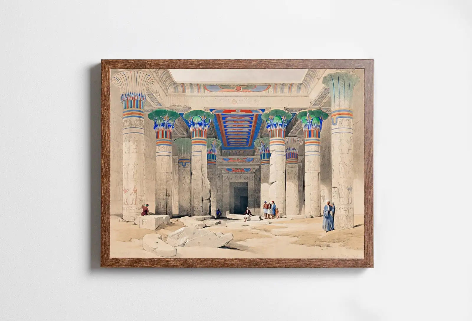 Included artwork preview showing first selection of artworks from Ancient Egyptian Wall Art. Egyptian Temple of Philae Nubia. Egyptian Hieroglyphics. Printable Vintage Egyptian Architecture Digital Download.