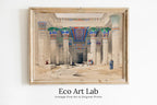 Framed view of Ancient Egyptian Wall Art. Egyptian Temple of Philae Nubia. Egyptian Hieroglyphics. Printable Vintage Egyptian Architecture Digital Download – printable wall art digital download.