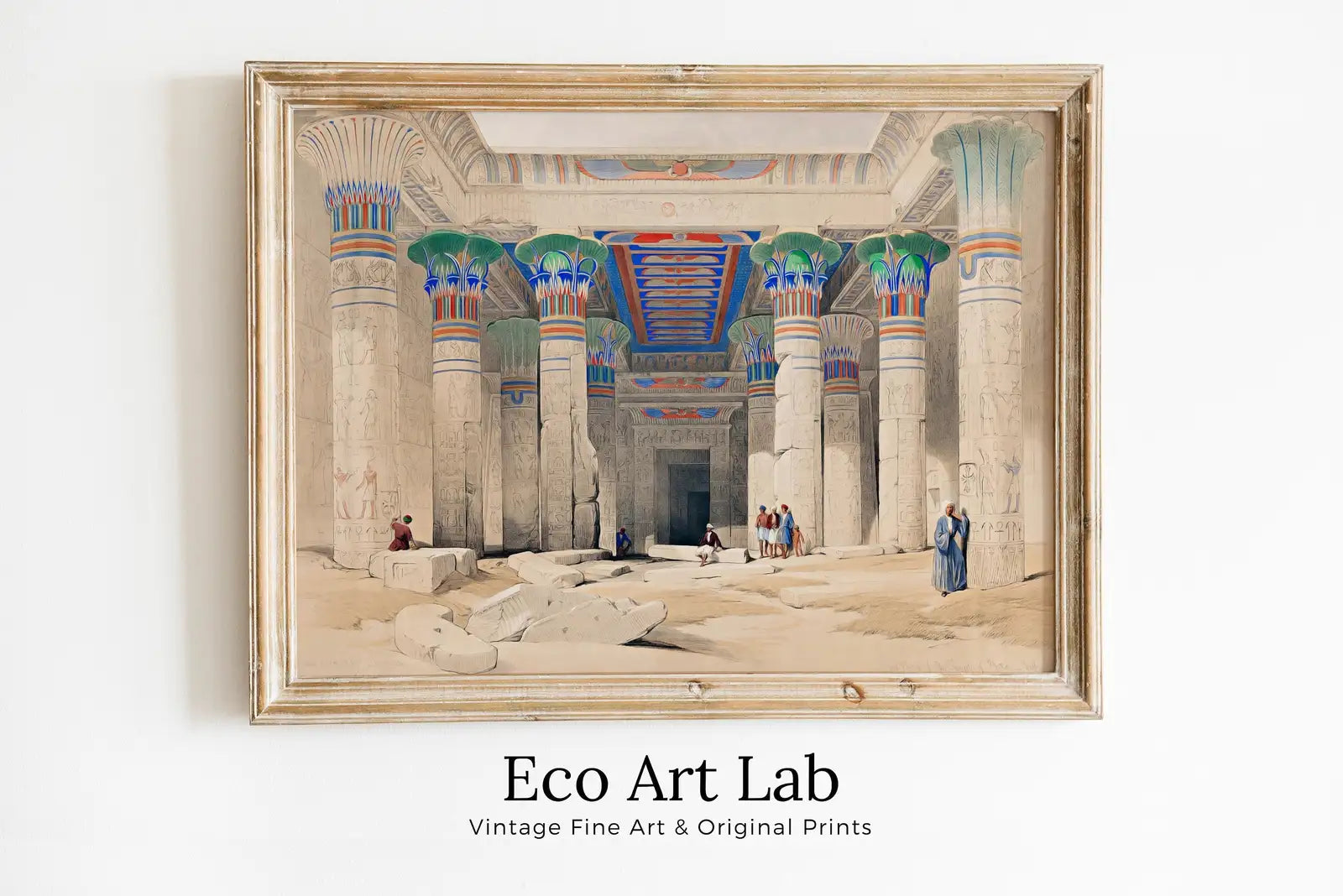 Framed view of Ancient Egyptian Wall Art. Egyptian Temple of Philae Nubia. Egyptian Hieroglyphics. Printable Vintage Egyptian Architecture Digital Download – printable wall art digital download.