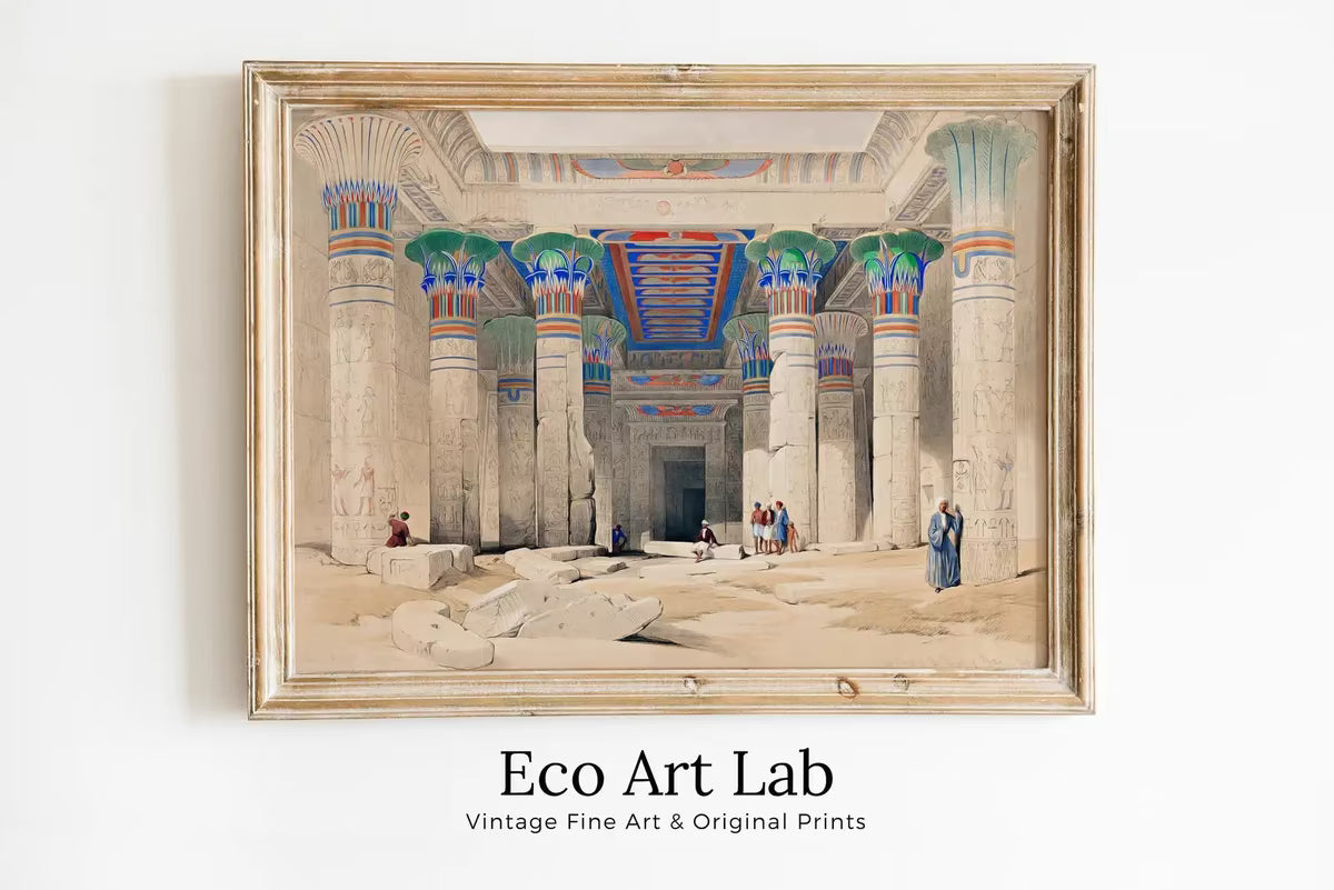 Ancient Egyptian Wall Art. Egyptian Temple of Philae Nubia. Egyptian Hieroglyphics. Printable Vintage Egyptian Architecture  – Printable Wall Art