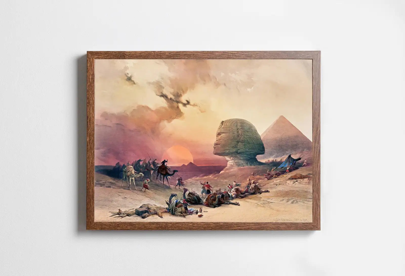 Included artwork preview showing first selection of artworks from Ancient Egyptian Wall Art. Great Sphinx of Giza & Pyramid. Egyptian Art Print. Printable Art. Vintage Egyptian Landscape. Digital Download.