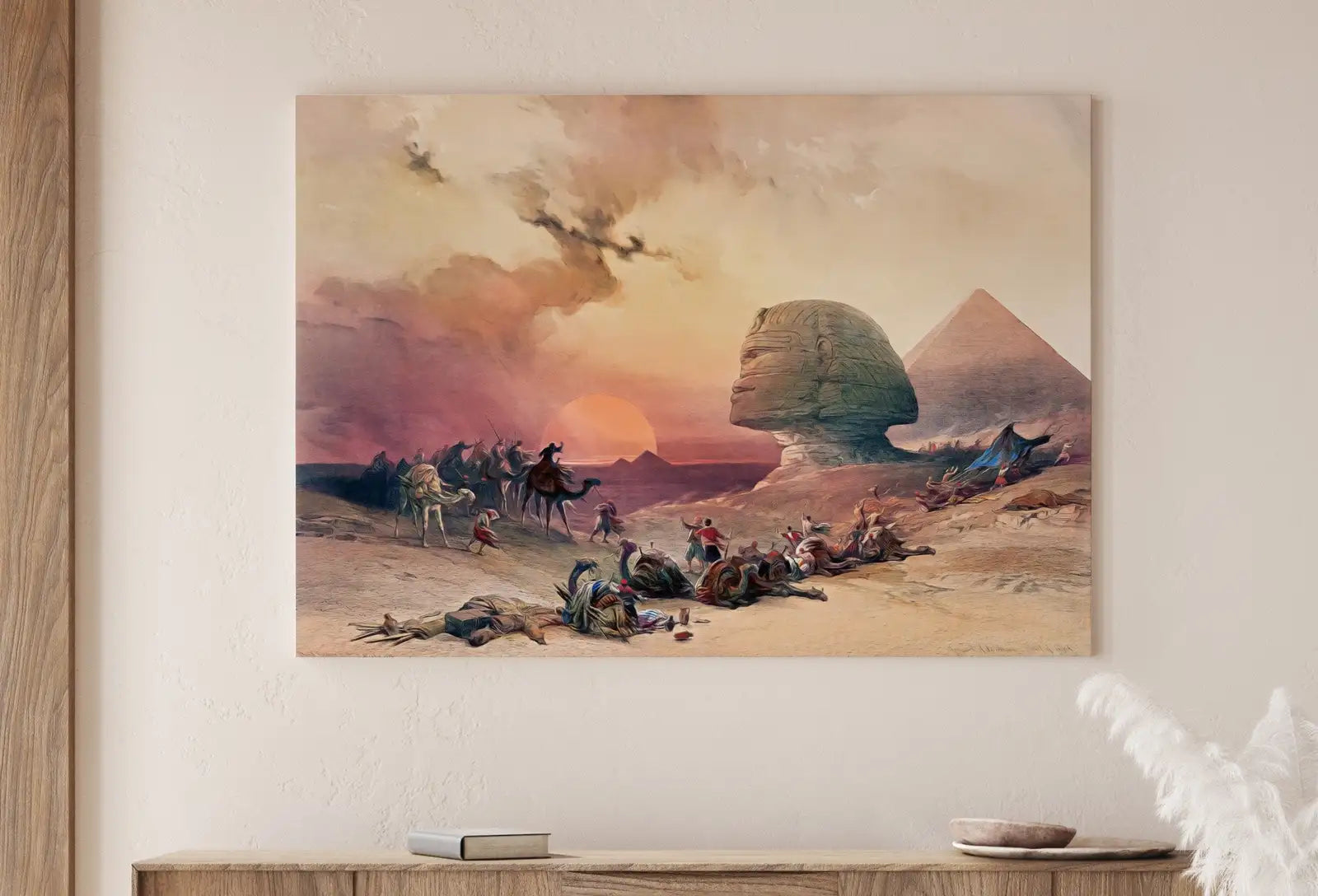Second included artwork preview from Ancient Egyptian Wall Art. Great Sphinx of Giza & Pyramid. Egyptian Art Print. Printable Art. Vintage Egyptian Landscape. Digital Download featuring various scenes.