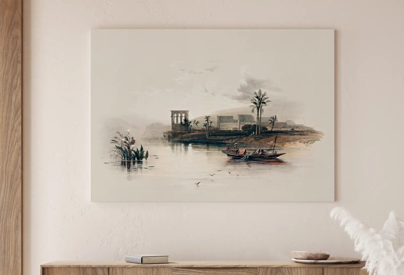 Second included artwork preview from Ancient Egyptian Wall Art. Island on the Nile. Egyptian Art Print. Antique Printable Wall Art. Vintage Egyptian Landscape. Digital Download featuring various scenes.