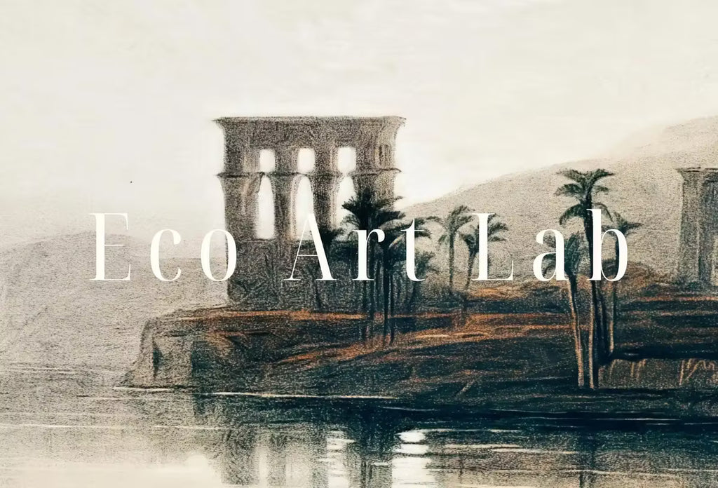 Ancient Egyptian Wall Art. Island on the Nile. Egyptian Art Print. Antique Printable Wall Art. Vintage Egyptian Landscape.  – Printable Wall Art