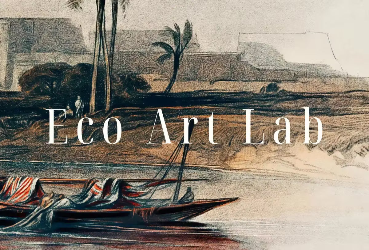 Ancient Egyptian Wall Art. Island on the Nile. Egyptian Art Print. Antique Printable Wall Art. Vintage Egyptian Landscape.  – Printable Wall Art