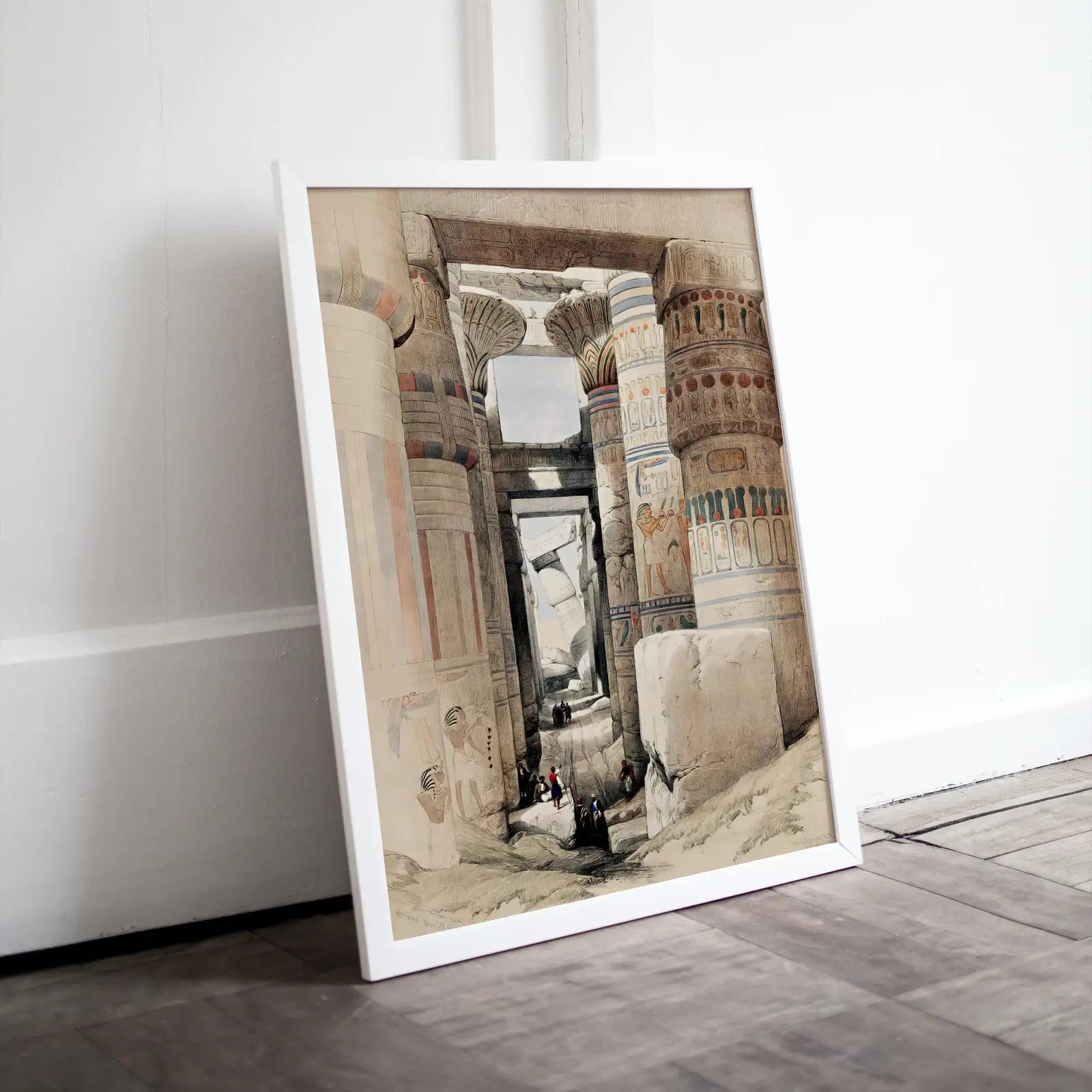 Included artwork preview showing first selection of artworks from Ancient Egyptian Wall Art. Karnak Egyptian Temple Exterior. Egyptian Hieroglyphics Printable Vintage Egyptian Architecture Digital Download.